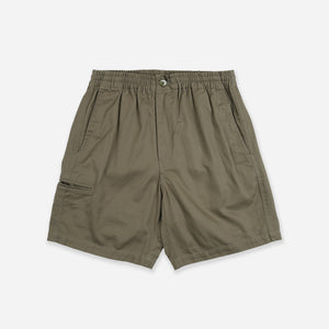 Frizmworks - WASHED OFFICER CHINO SHORT - MUD -  - Main Front View