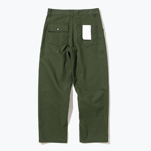 Uniform Bridge - COTTON FATIGUE PANTS WIDE FIT - KHAKI - Cotton Fatigue Pants Wide Fit - Khaki - Alternative View 1