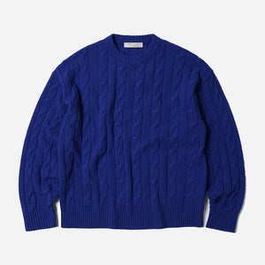 CABLE RELAX KNIT - ROYAL BLUE - THE GREAT DIVIDE
