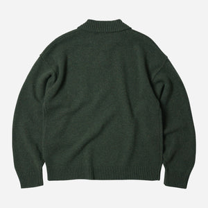 Frizmworks - WOOL COLLAR KNIT PULLOVER -FOREST GREEN -  - Alternative View 1