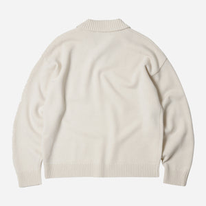 Frizmworks - WOOL COLLAR KNIT PULLOVER - IVORY -  - Alternative View 1