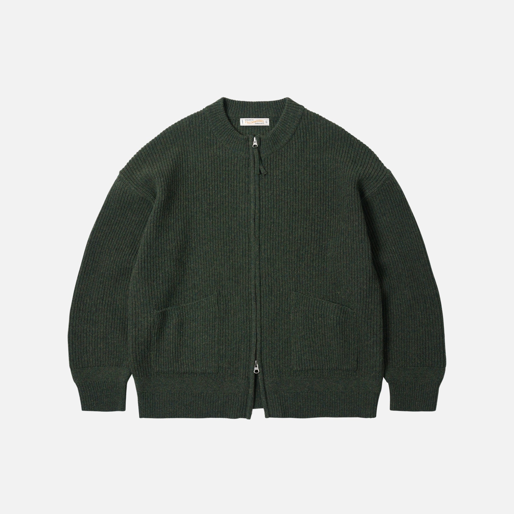 Frizmworks WOOL DECK ZIP UP CARDIGAN - FOREST GREEN - The Great Divide