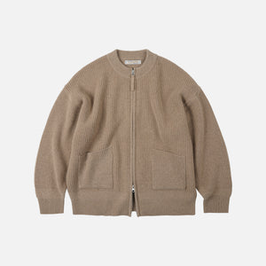 Frizmworks - WOOL DECK ZIP UP CARDIGAN - OATMEAL -  - Alternative View 1
