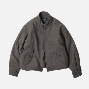 Frizmworks - WOOL HARRINGTON JACKET - GREY -  - Main Front View