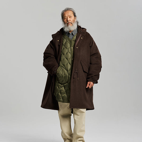Frizmworks Wool Vincent Fishtail Parka - Brown