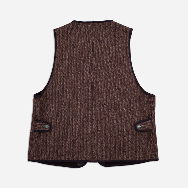 BEACHCLOTH WOOL VEST - BROWN