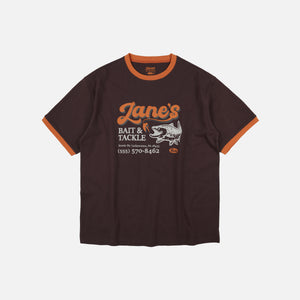 Frizmworks - ZANE'S BAIT & TACKLE RINGER T-SHIRT - BROWN -  - Main Front View