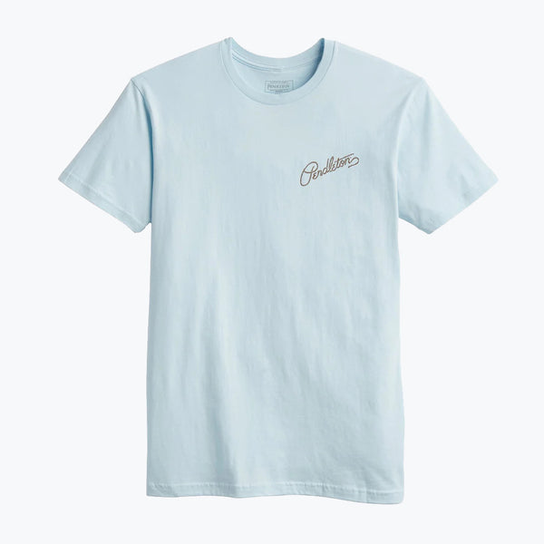 Rancher Graphic Tee - Light Blue/Brown