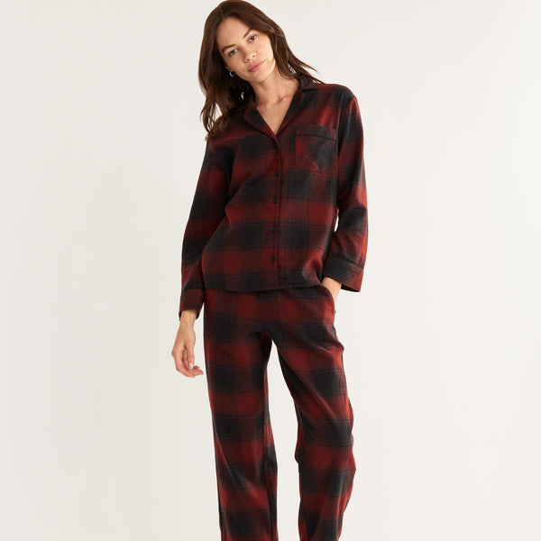 Women's Pajama SetRed/Black Ombre