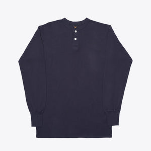 Dubbleware - Made in Japan Henley Thermal - Navy -  - Main Front View