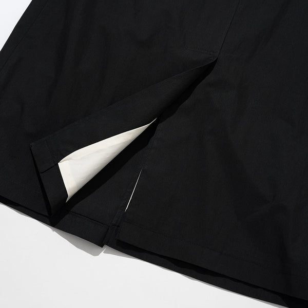 Single Balmacaan Coat - Black