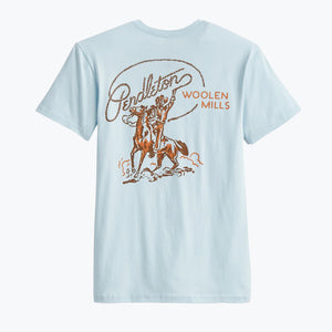 Rancher Graphic Tee - Light Blue/Brown