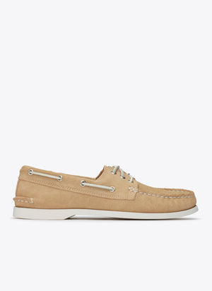 Quoddy - Downeast Boat Shoe - Sand Suede -  - Main Front View