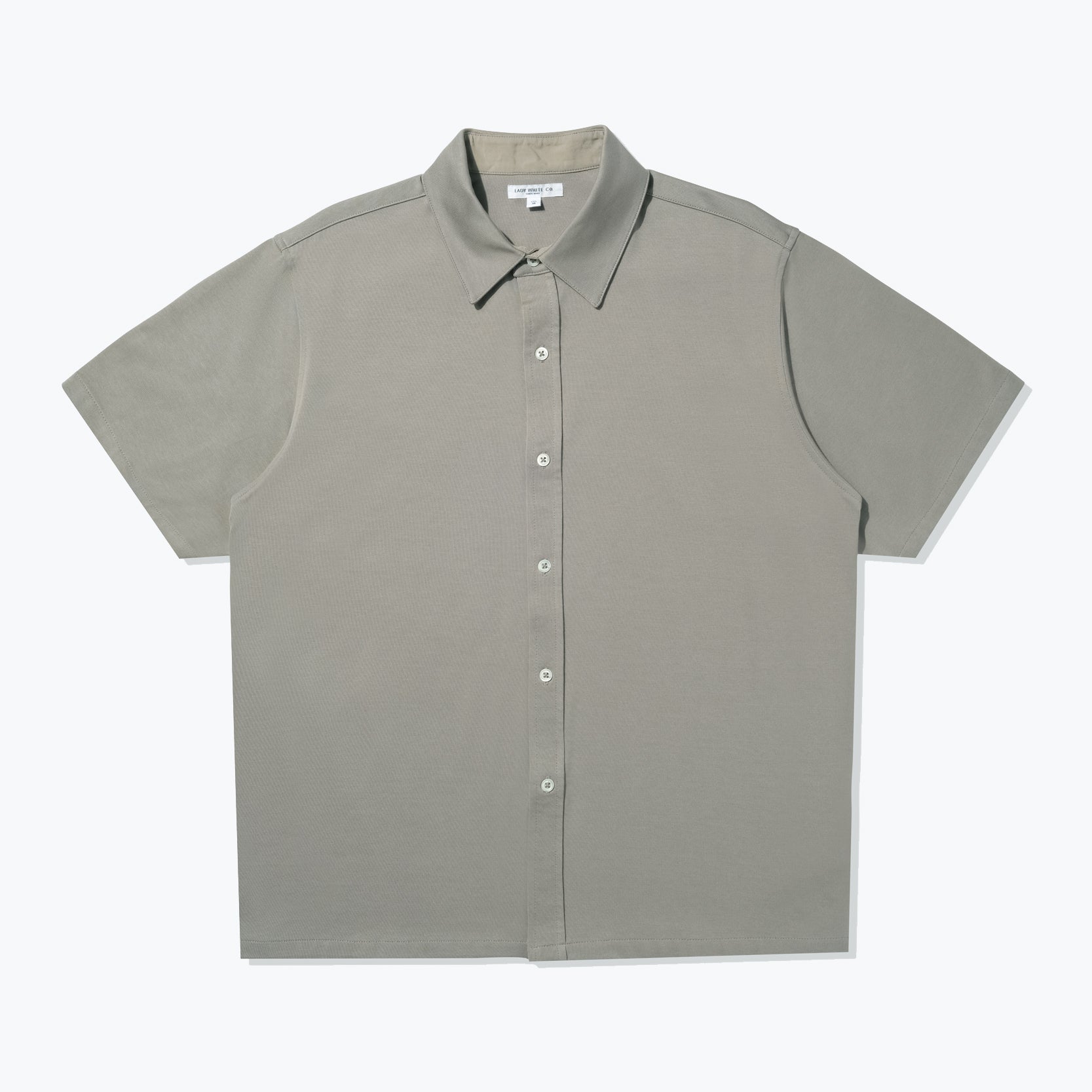 Lady White Co. S/S Jersey Button Up - Granite M