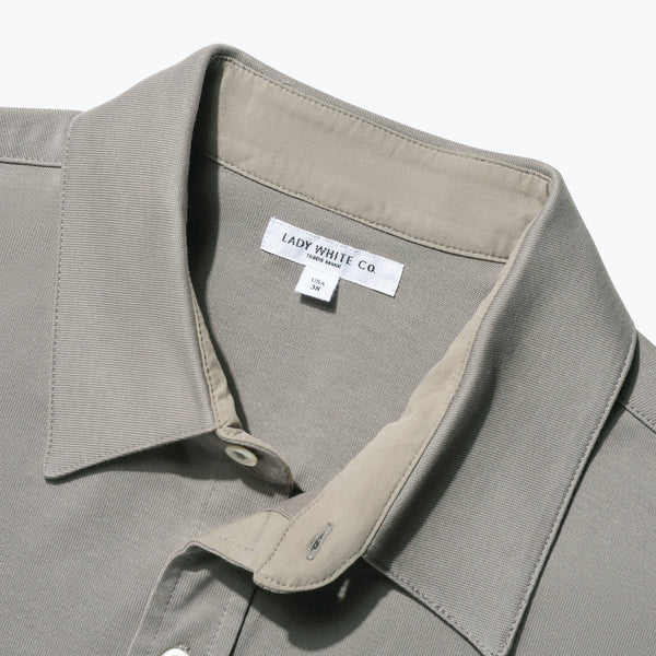 S/S JERSEY BUTTON UP - GRANITE