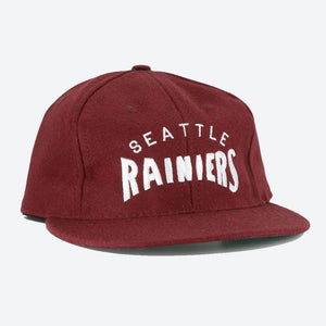 Ebbets Field Flannels - SEATTLE RAINERS CAP - BURGUNDY -  - Main Front View
