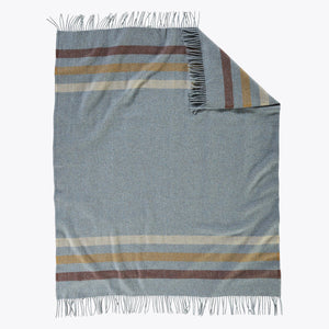 pendleton - Eco-Wise Washable Throw - Shale Stripe -  - Main Front View