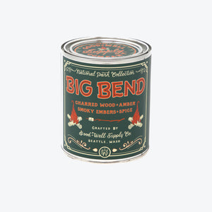 Good and Well Supply Co - 8oz National Park Soy Candles - Big Bend -  - Main Front View