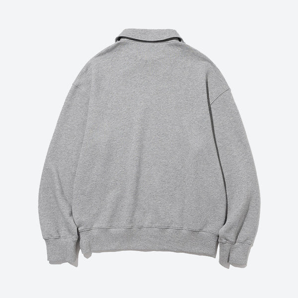Half Zip Up Sweatshirt - 8% Melange