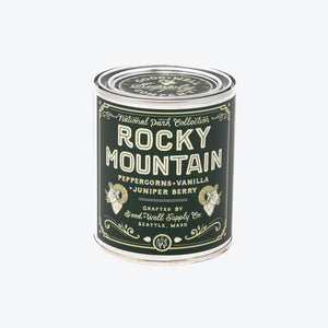 Good and Well Supply Co - 8oz National Park Soy Candles - Rocky Mountain -  - Main Front View