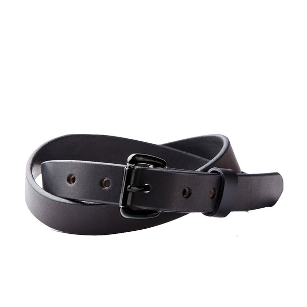Skinny Standard Belt - Black / Black