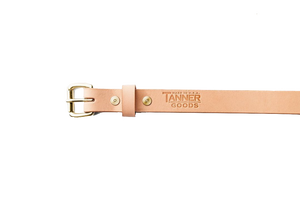 Tanner Goods - Skinny Standard Belt - Natural / Brass -  - Alternative View 1