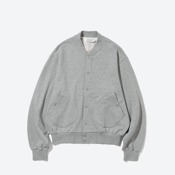 Sweat Cotton Stadium Jacket - 8% Melange