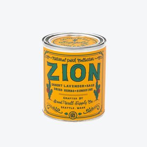 Good and Well Supply Co - 8oz National Park Soy Candles - Zion -  - Main Front View
